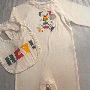 Hudson Baby HBC Stripes - NWT - White and Multicolor Matching Set